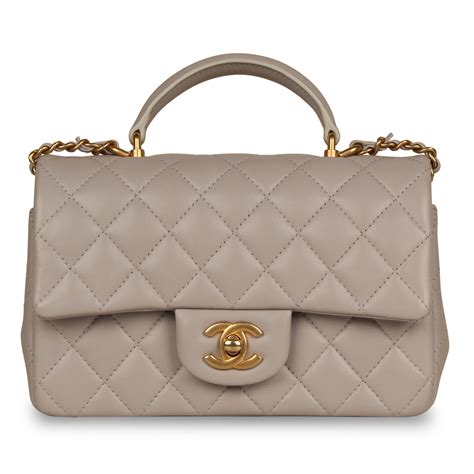 chanel bag with wood handle|Chanel mini flap bag with top handle.